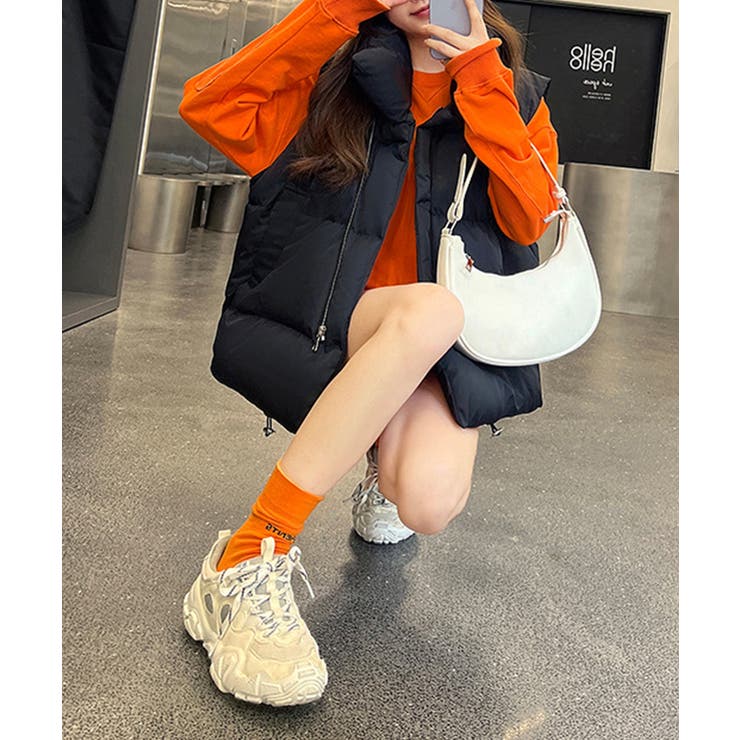 オーバーサイズシルエットボリューム中綿ベスト | SEU | 詳細画像16 