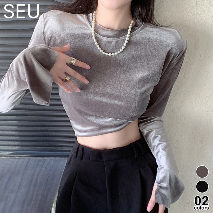 スリットスリーブベロアトップス【SHOPLIST限定 新作 春 夏 秋 冬】 | SEU | 詳細画像1 