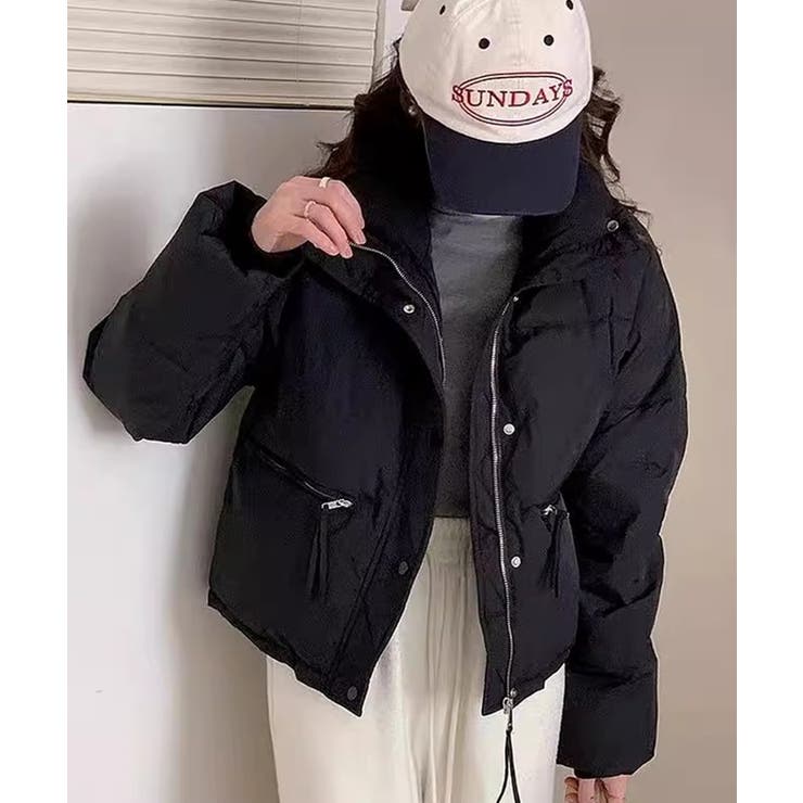 ブラック | ショート丈中綿ブルゾン【SHOPLIST限定 新作 春 秋 冬】 | SEU