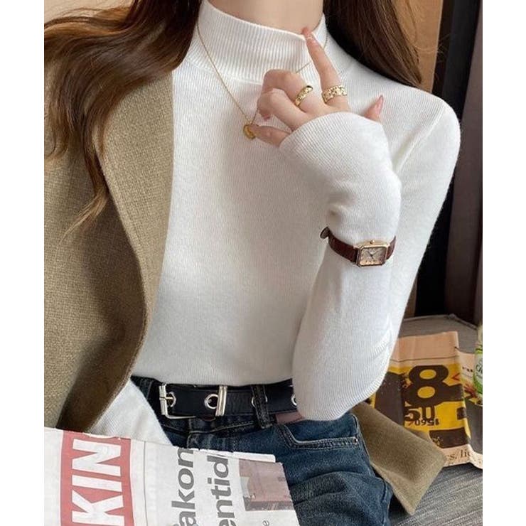 プチハイネックニットトップス【SHOPLIST限定 新作 春 秋 冬】 | SEU | 詳細画像3 