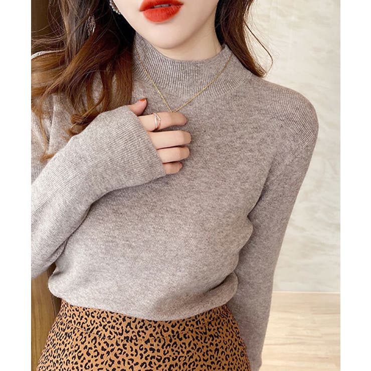 モカ | プチハイネックニットトップス【SHOPLIST限定 新作 春 秋 冬】 | SEU