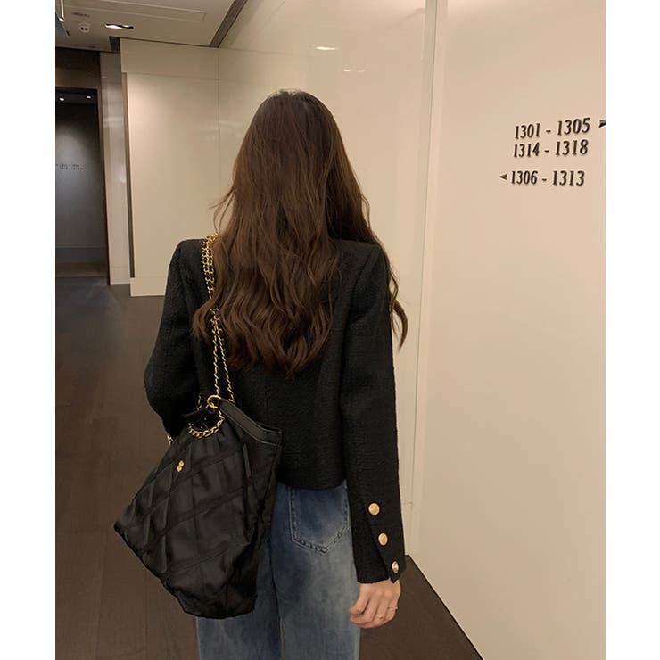 ノーカラーツイードジャケット【SHOPLIST限定 新作 春 秋 冬】 | SEU | 詳細画像20 