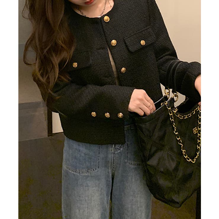 ノーカラーツイードジャケット【SHOPLIST限定 新作 春 秋 冬】 | SEU | 詳細画像22 