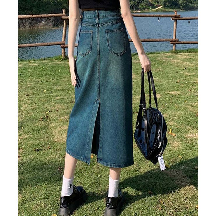 バックスリットデニムスカート【SHOPLIST限定 新作 春 夏 秋 冬】 | SEU | 詳細画像7 
