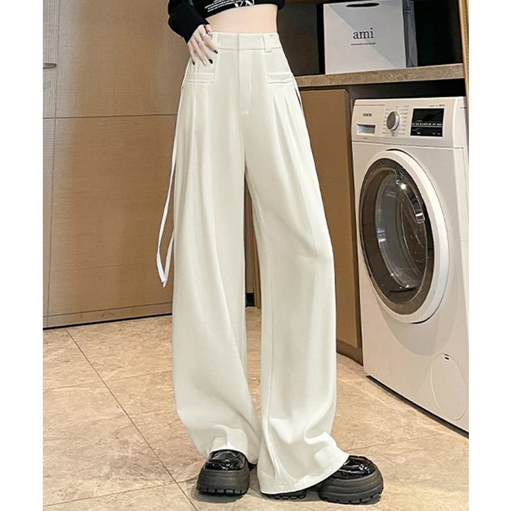 サイドリボンセミワイドスラックス【SHOPLIST限定 新作 春 夏 秋 冬】 | SEU | 詳細画像3 