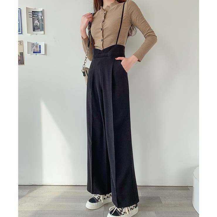 サロペットパンツ オールインワン きれいめカジュアル[品番