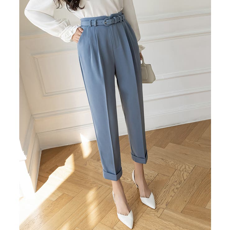 【ウエストベルト付き】9分丈テーパードパンツ【SHOPLIST限定 新作 春 | SEU | 詳細画像9 