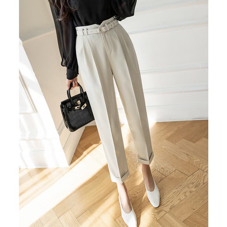 【ウエストベルト付き】9分丈テーパードパンツ【SHOPLIST限定 新作 春 | SEU | 詳細画像5 