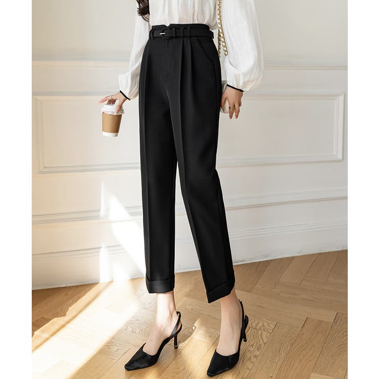 【ウエストベルト付き】9分丈テーパードパンツ【SHOPLIST限定 新作 春 | SEU | 詳細画像12 