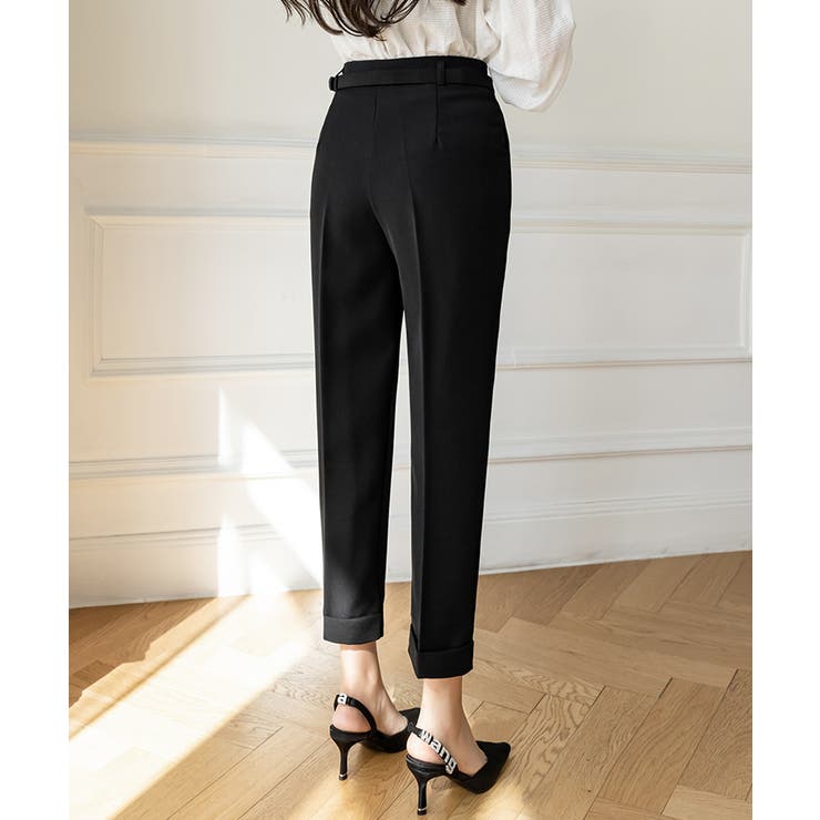 【ウエストベルト付き】9分丈テーパードパンツ【SHOPLIST限定 新作 春 | SEU | 詳細画像14 