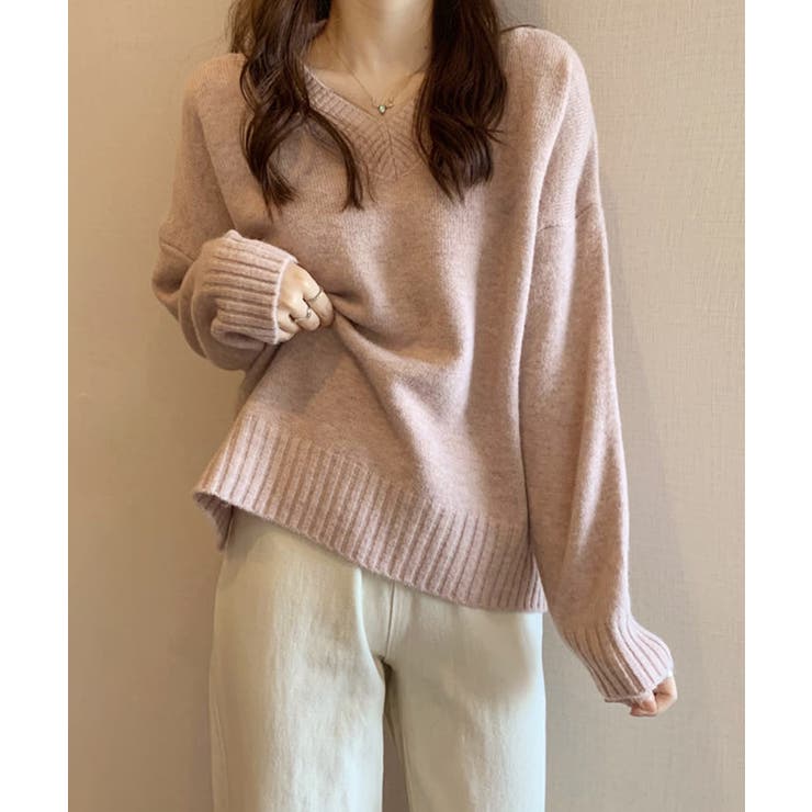ふんわり起毛 Vネック ニットトップス【SHOPLIST限定 | SEU | 詳細画像8 