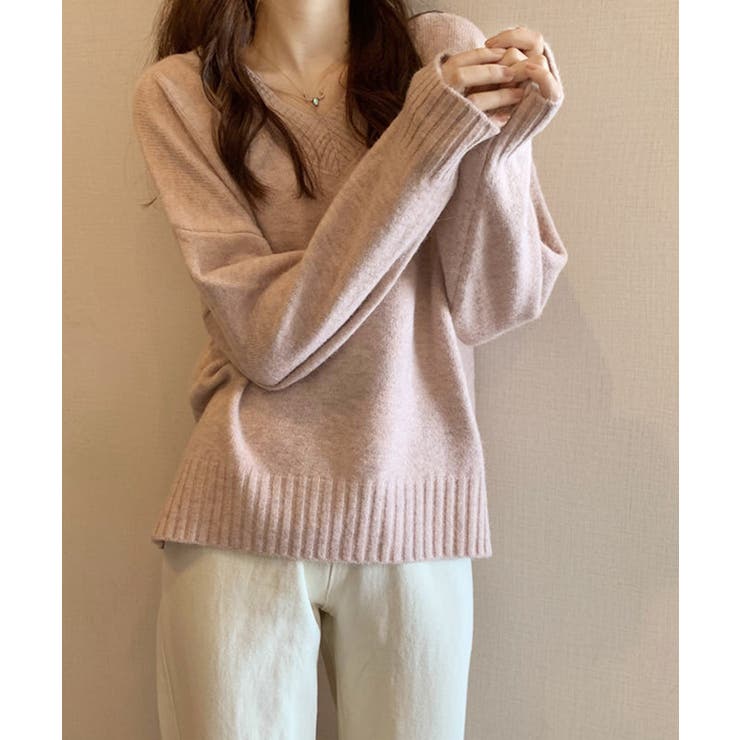 ふんわり起毛 Vネック ニットトップス【SHOPLIST限定 | SEU | 詳細画像9 