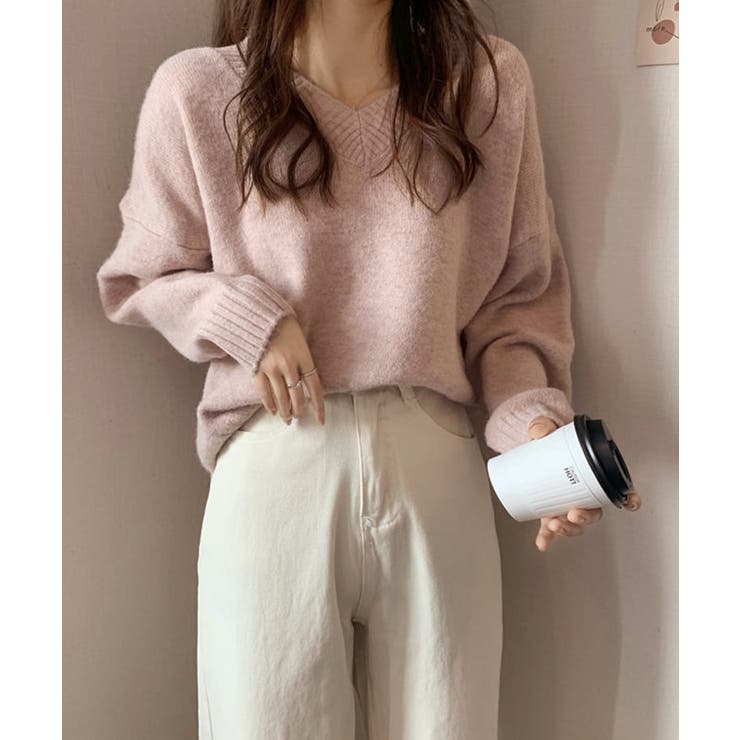 ふんわり起毛 Vネック ニットトップス【SHOPLIST限定 | SEU | 詳細画像10 