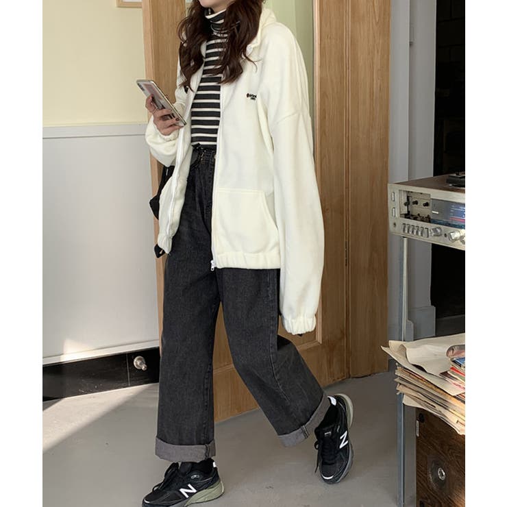 ワンポイント刺繍フリースジップブルゾン【SHOPLIST限定 新作 春 | SEU | 詳細画像8 