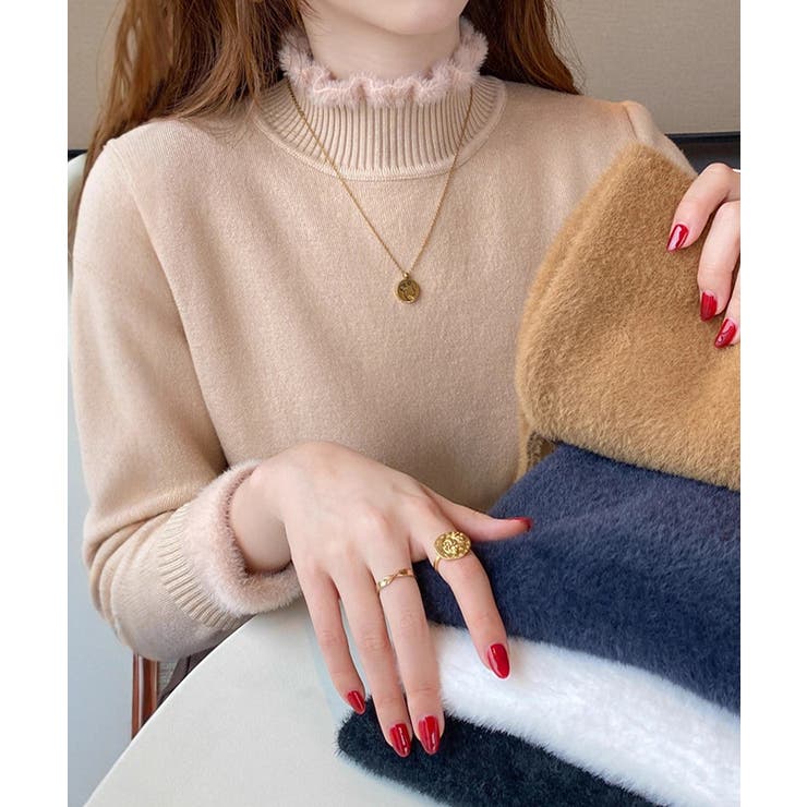 【裏起毛】フリルハイネックニットプルオーバー【SHOPLIST限定 新作 春 | SEU | 詳細画像11 