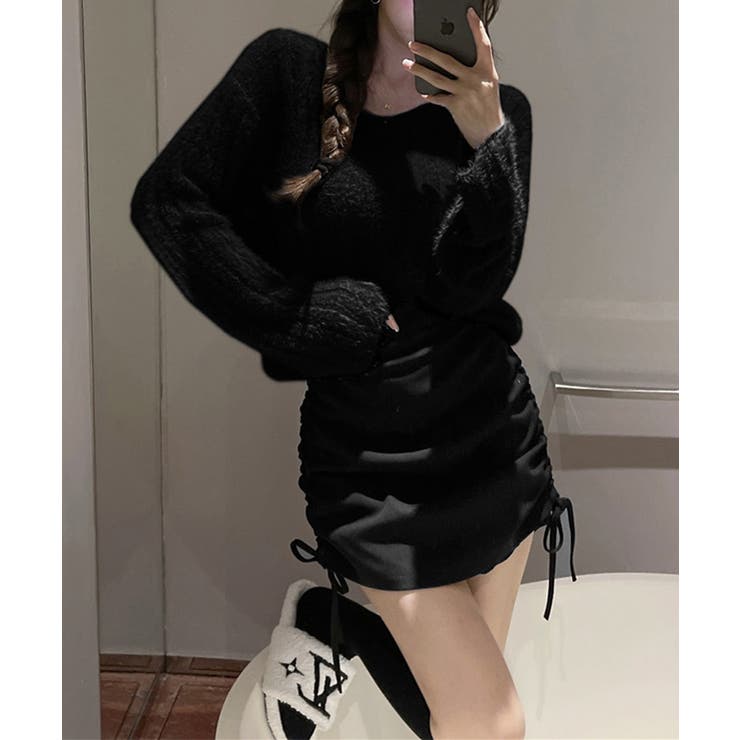 クロップド丈Vネックシャギーニットトップス【SHOPLIST限定 新作 春 | SEU | 詳細画像10 