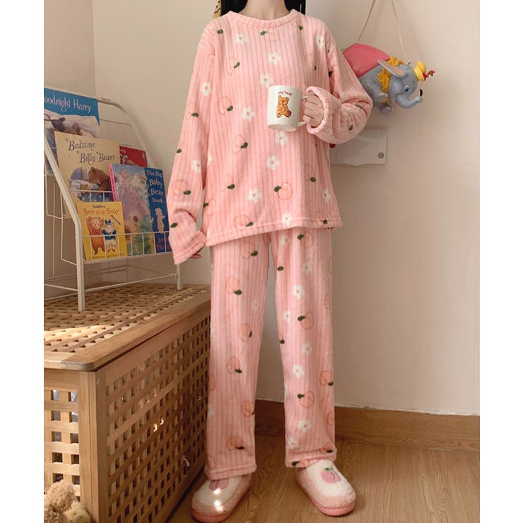 【上下セット】ふわもこリブフランネルルームウェア2点セット【SHOPLIST限定… | SEU | 詳細画像17 