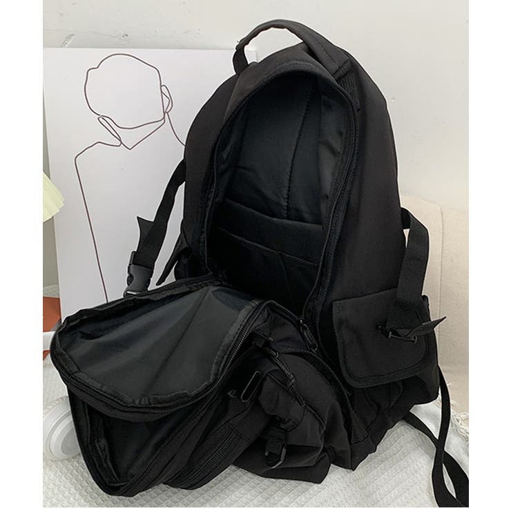 【2WAY仕様】撥水加工×軽量0 54kg 多収納2層式PC対応ユニセックスバッ… | SEU | 詳細画像15 