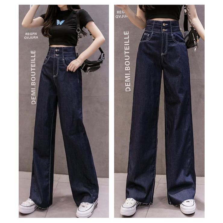 ハイウエスト×ダブルベルトデザインハイウエストデニム【SHOPLIST限定 新作… | SEU | 詳細画像8 