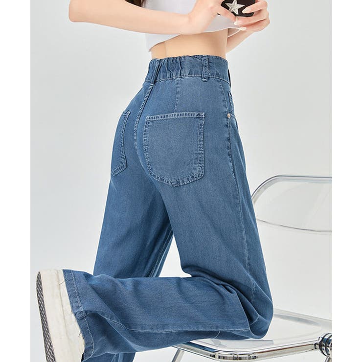 涼しげで軽やかハイウエストワイドデニム【SHOPLIST限定 新作 春 | SEU | 詳細画像14 