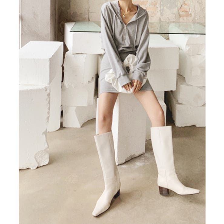 フード付きハーフジップ長袖タイトミニワンピース【SHOPLIST限定 新作 春 | SEU | 詳細画像36 