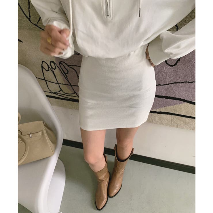 フード付きハーフジップ長袖タイトミニワンピース【SHOPLIST限定 新作 春 | SEU | 詳細画像14 