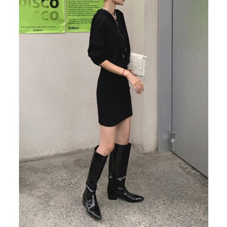 フード付きハーフジップ長袖タイトミニワンピース【SHOPLIST限定 新作 春 | SEU | 詳細画像20 