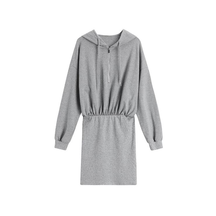 フード付きハーフジップ長袖タイトミニワンピース【SHOPLIST限定 新作 春 | SEU | 詳細画像37 