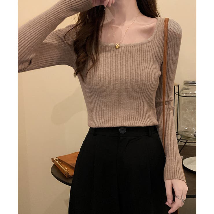 Uネックリブニットトップス【SHOPLIST限定 新作 春 夏 秋 冬】 | SEU | 詳細画像20 