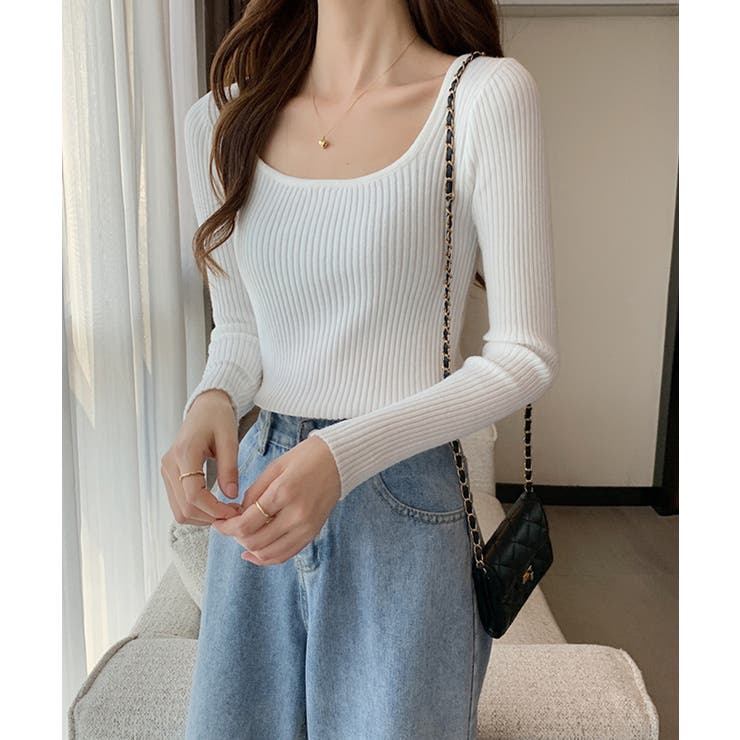 Uネックリブニットトップス【SHOPLIST限定 新作 春 夏 秋 冬】 | SEU | 詳細画像22 