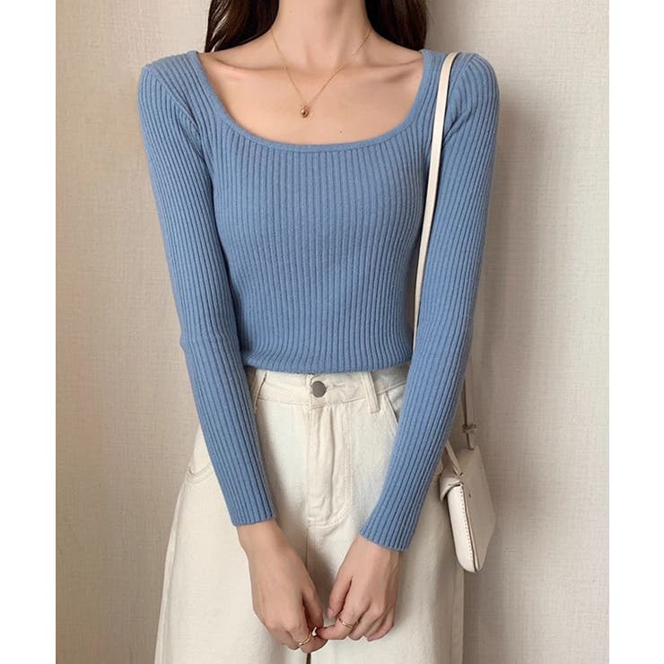 Uネックリブニットトップス【SHOPLIST限定 新作 春 夏 秋 冬】 | SEU | 詳細画像13 