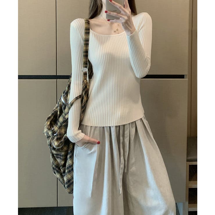 Uネックリブニットトップス【SHOPLIST限定 新作 春 夏 秋 冬】 | SEU | 詳細画像9 