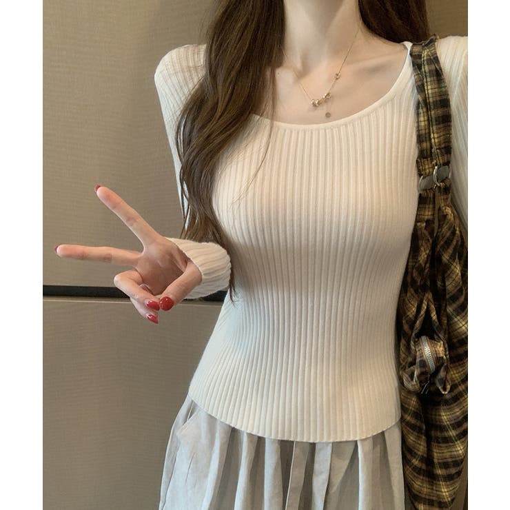 Uネックリブニットトップス【SHOPLIST限定 新作 春 夏 秋 冬】 | SEU | 詳細画像11 