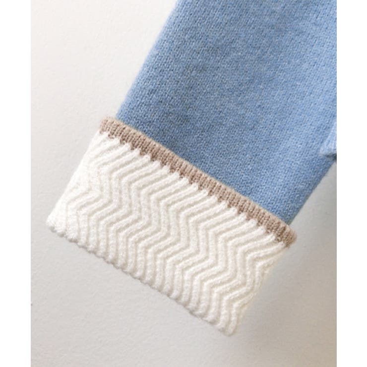 ショート丈Ｖネック配色ニットカーディガン【SHOPLIST限定 新作 春 | SEU | 詳細画像31 