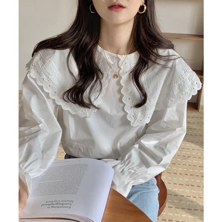 レースビッグカラーブラウス【SHOPLIST限定 新作 春 夏 秋 冬】 | SEU | 詳細画像10 