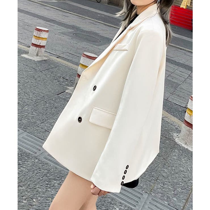 【高身長さんにおすすめ】オーバーサイズダブルブレストテーラードジャケット【SHO… | SEU | 詳細画像12 