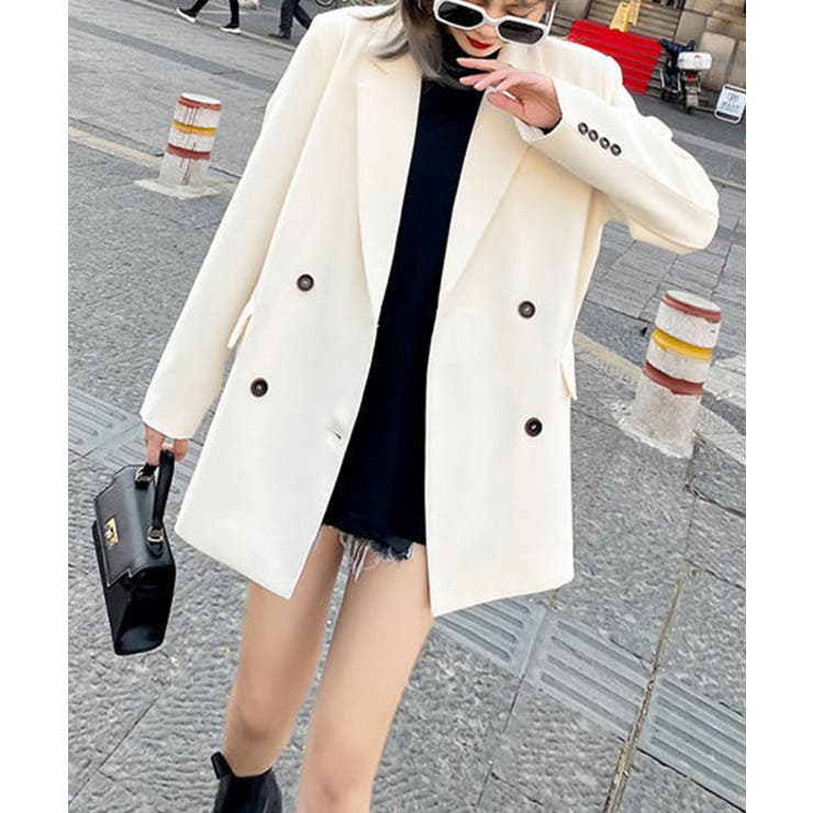 【高身長さんにおすすめ】オーバーサイズダブルブレストテーラードジャケット【SHO… | SEU | 詳細画像3 