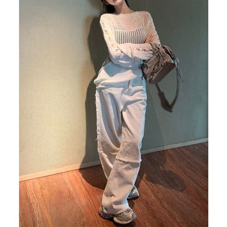 ロングスリーブメッシュニットトップス シアートップス【SHOPLIST限定 新作 | SEU | 詳細画像21 