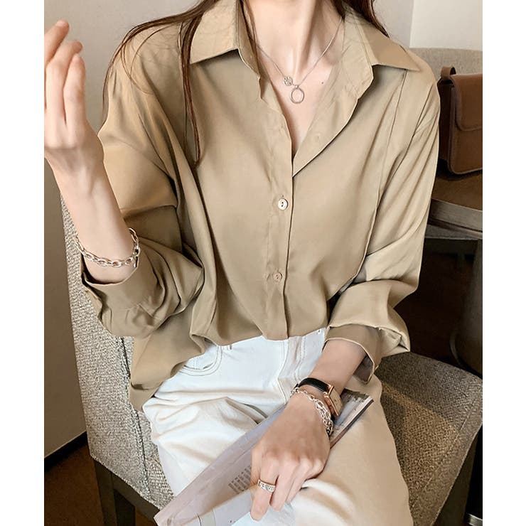 フロントタック長袖シャツ【SHOPLIST限定 新作 春 夏 秋】 | SEU | 詳細画像3 