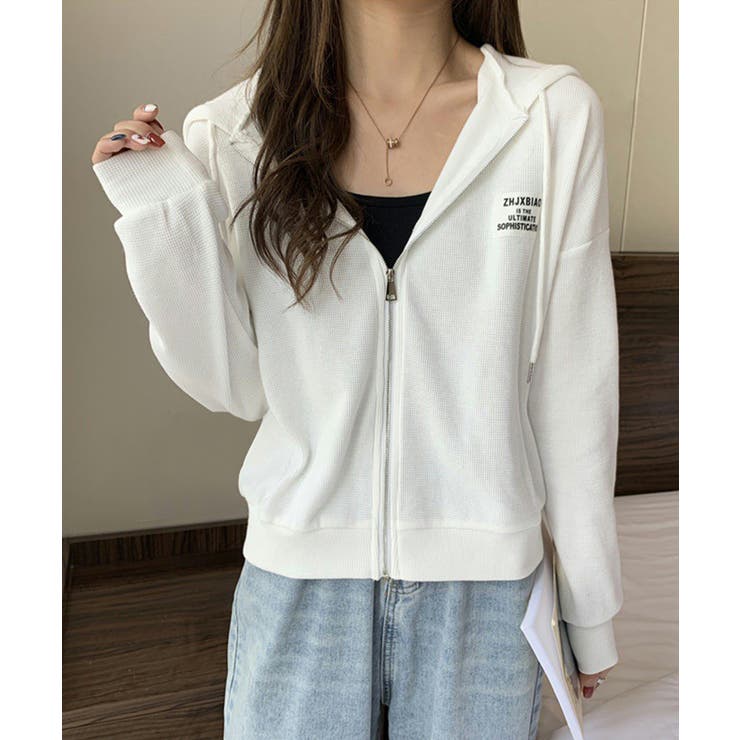 サーマル生地で着心地抜群！ZIPパーカー ジップパーカー カジュアル【SHOPL… | SEU | 詳細画像9 