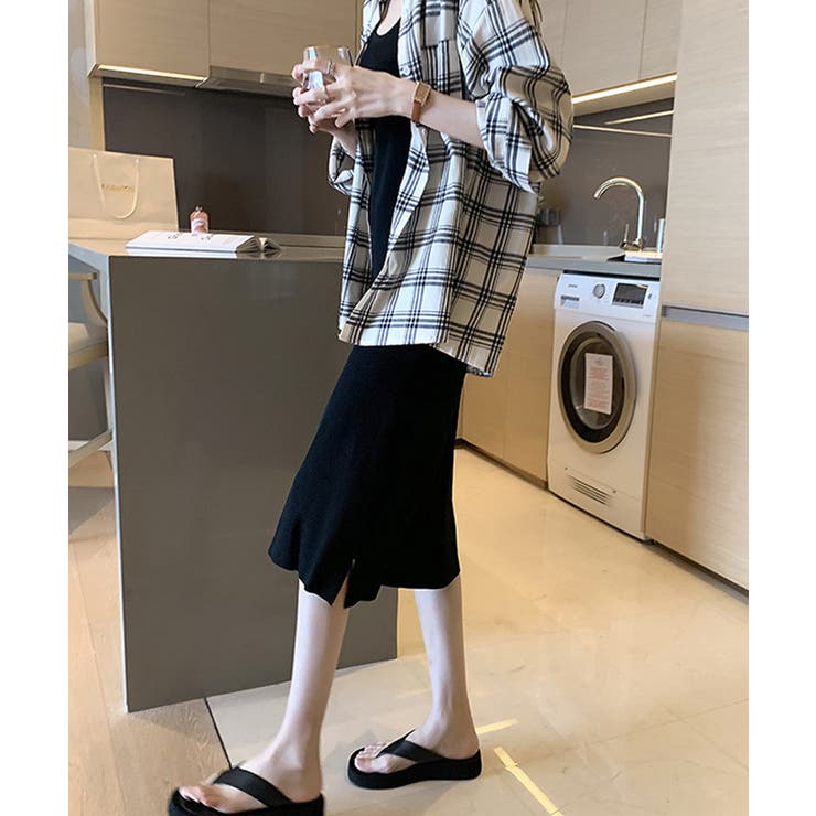 オーバーサイズチェック柄シャツブラウス【SHOPLIST限定 新作 春 | SEU | 詳細画像8 