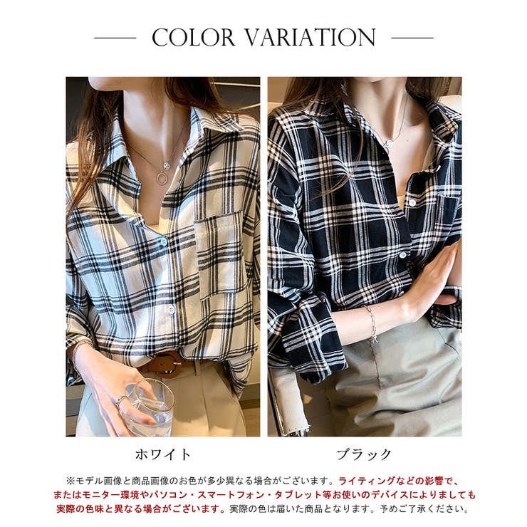 オーバーサイズチェック柄シャツブラウス【SHOPLIST限定 新作 春 | SEU | 詳細画像2 