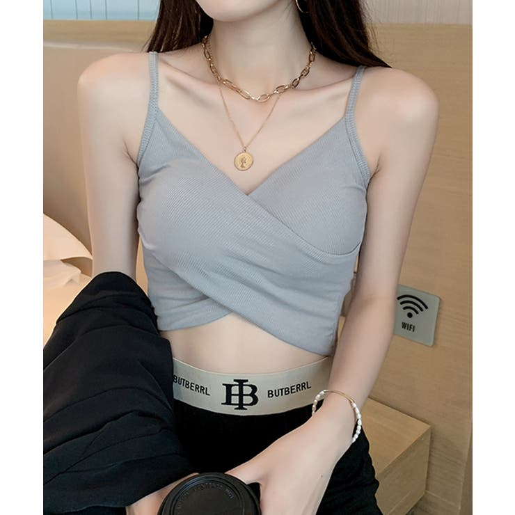 グレー | カップ付きキャミソール キャミタンクトップ【SHOPLIST限定 新作 | SEU