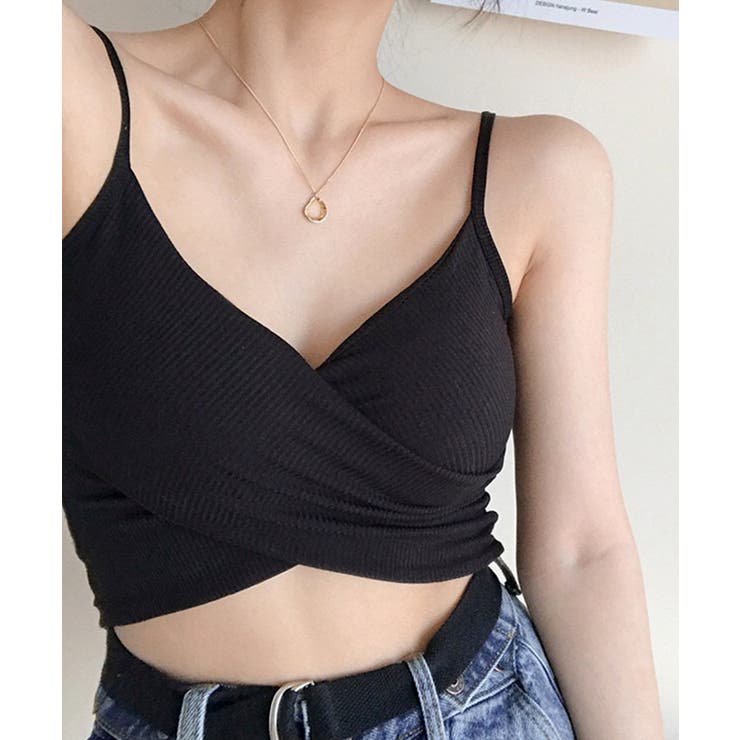 ブラック | カップ付きキャミソール キャミタンクトップ【SHOPLIST限定 新作 | SEU