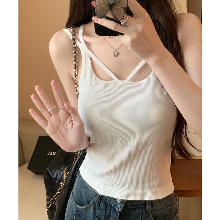 ホワイト | カップ付きキャミソール【SHOPLIST限定 新作 春 夏 秋 冬】 | SEU
