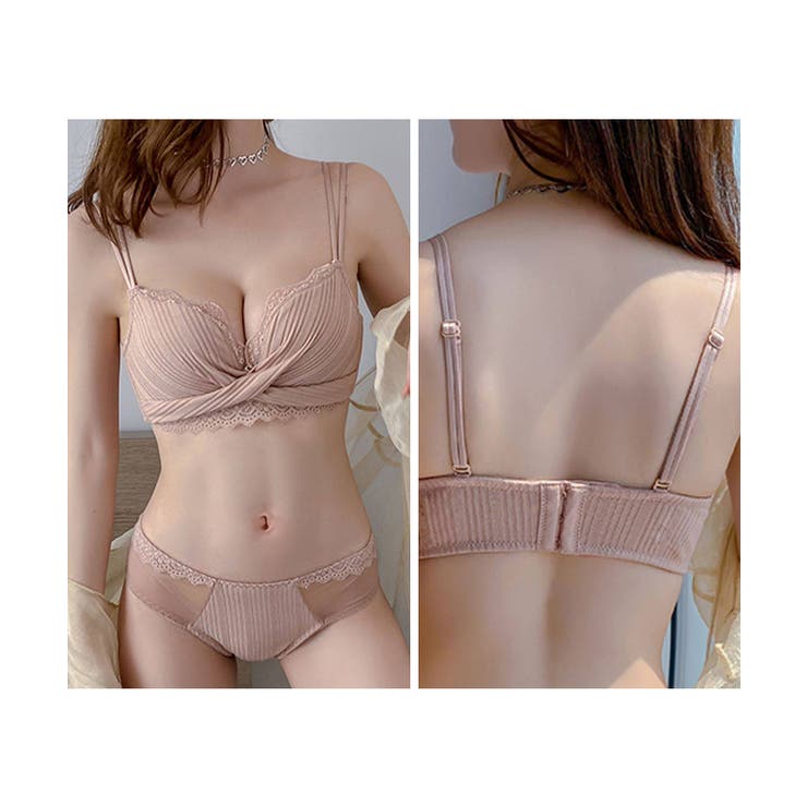 【2点セット】ノンワイヤー セクシーレース ブラ＆ショーツセット【SHOPLIS… | SEU | 詳細画像4 