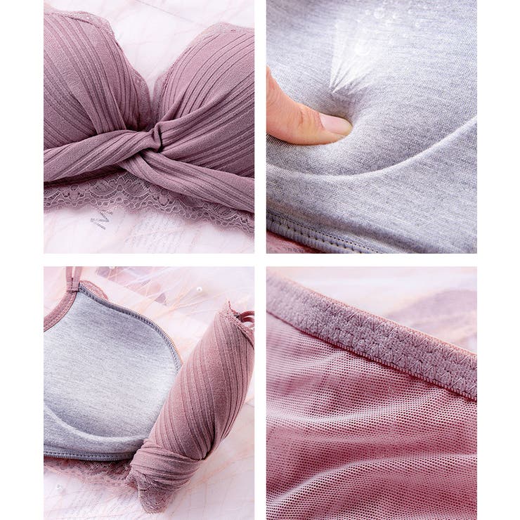 【2点セット】ノンワイヤー セクシーレース ブラ＆ショーツセット【SHOPLIS… | SEU | 詳細画像15 