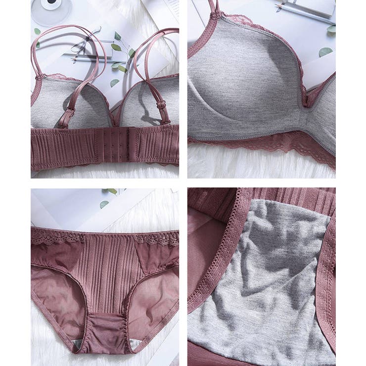 【2点セット】ノンワイヤー セクシーレース ブラ＆ショーツセット【SHOPLIS… | SEU | 詳細画像16 