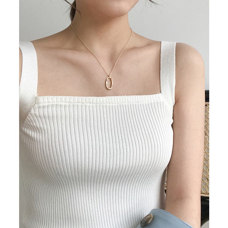 スクエアネックリブニットタンクトップ【SHOPLIST限定 新作 春 | SEU | 詳細画像7 