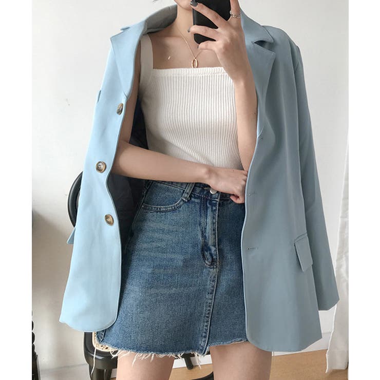 スクエアネックリブニットタンクトップ【SHOPLIST限定 新作 春 | SEU | 詳細画像5 